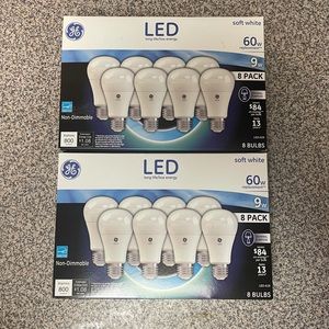 GE LED 60W replacement light bulbs